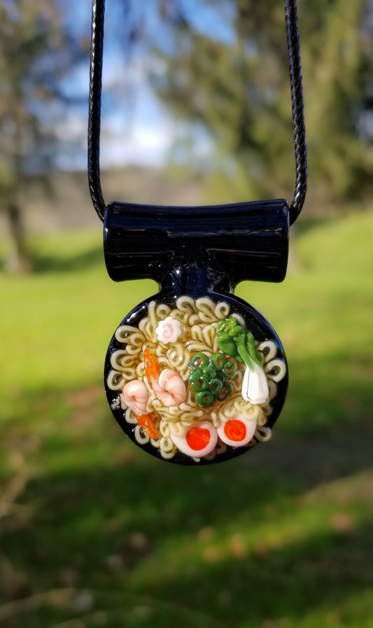 Rainbow Swirls Ramen Pendant