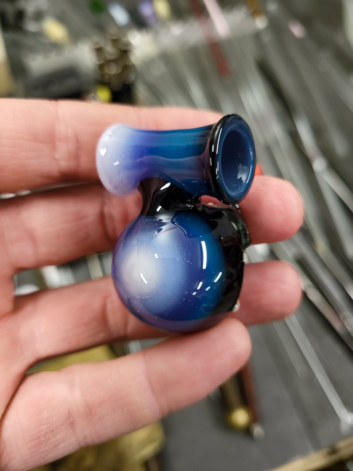 Blue fade collab pendant w/ Purdy glass