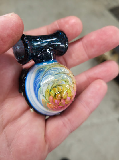 Rainbow fume collab pendant with Sarah Marblesbee