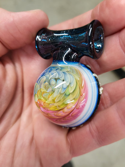 Rainbow fume collab pendant with Sarah Marblesbee